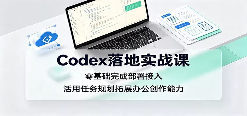 Codex落地实战课：零基础完成部署接入，活用任务规划拓展办公创作能力胖子网创胖子网创