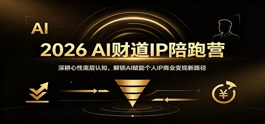 2026 AI财道IP陪跑营：深耕心性底层认知，解锁AI赋能个人IP商业变现新路径胖子网创胖子网创