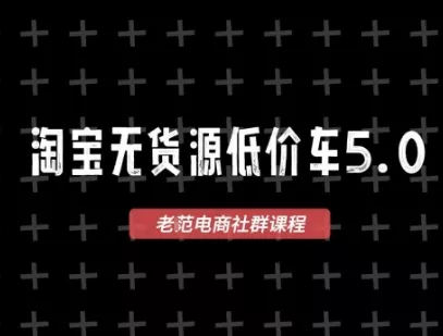 淘宝无货源价车5.0，2026最新VIP淘宝无货源课程，1688代发，蓝海选品，零成本创业首选(更新26年8月3日)胖子网创胖子网创