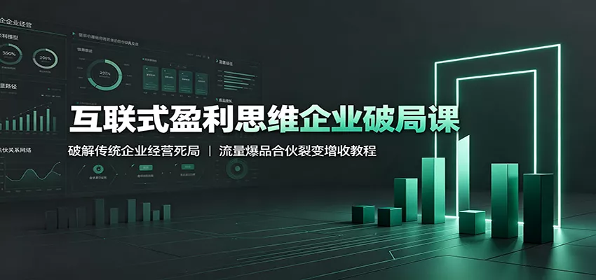 互联式盈利思维企业破局课：破解传统企业经营死局，流量爆品合伙裂变增收教程胖子网创胖子网创