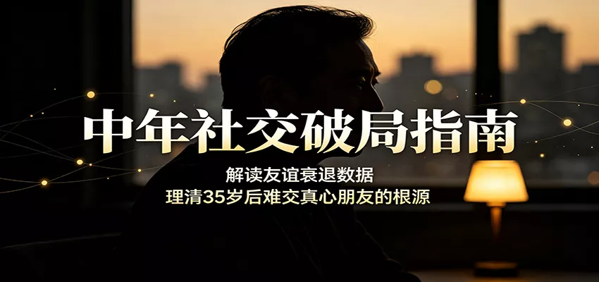 中年社交破局指南：解读友谊衰退数据，理清35岁后难交真心朋友的根源胖子网创胖子网创