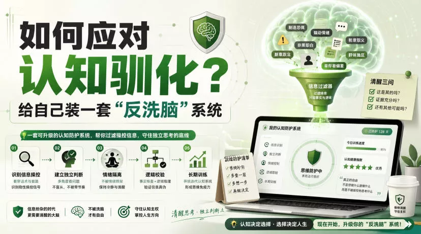付费文章：如何应对认知驯化？给自己装一套“反洗脑”系统胖子网创胖子网创