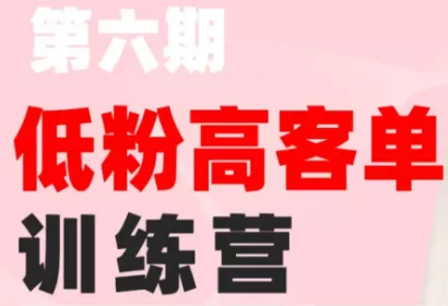珠丽Julie·小红书低粉高客单训练营(第六期)胖子网创胖子网创