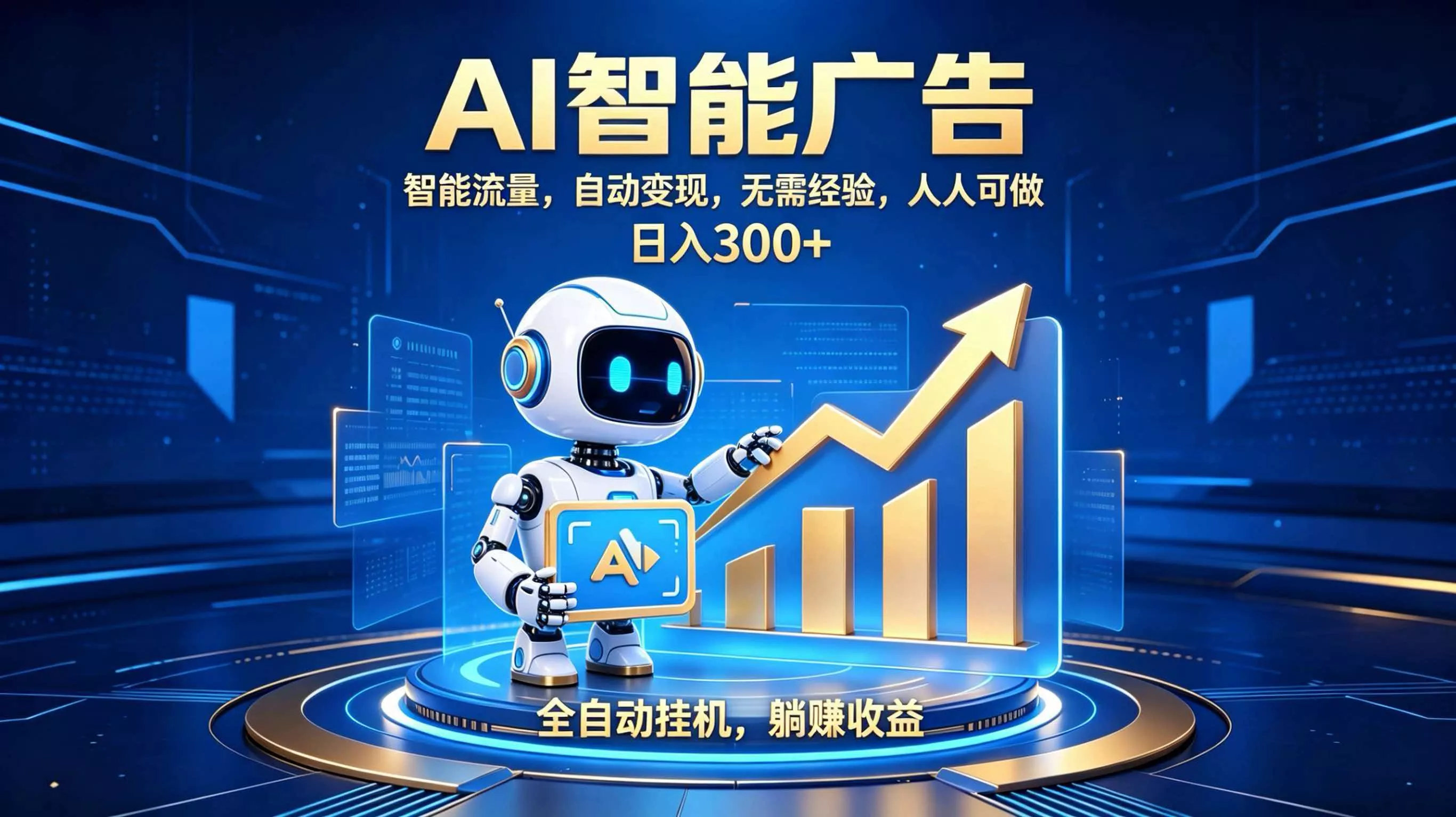 轻资产新赛道，全自动AI广告，打造持续收益胖子网创胖子网创