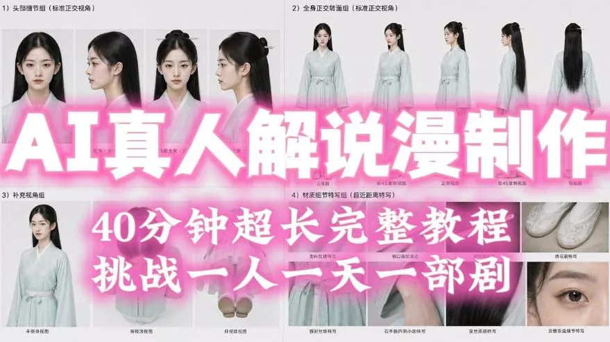 2026年AI真人解说漫剧自动批量化制作教程,40分钟超长完整,自动批量化制作,挑战一人一天一部剧! 2026年AI真人解说漫剧自动批量化制作教程,40分钟超长完整,自动批量化制作,挑战一人一天一部剧!