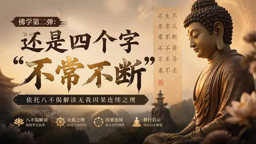 付费文章：佛学第二弹：还是四个字“不常不断”依托八不偈解读无我因果连续之理胖子网创胖子网创