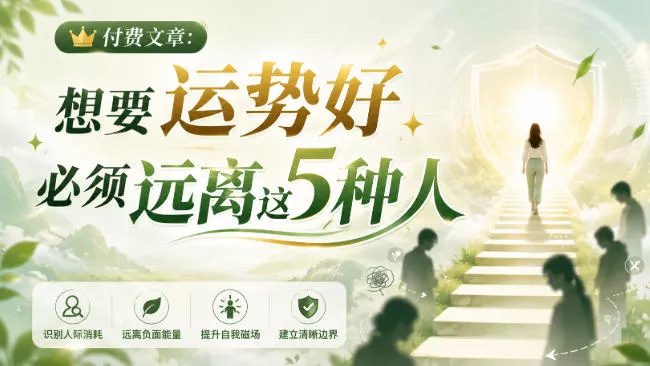 付费文章：想要运势好，必须远离这5种人胖子网创胖子网创