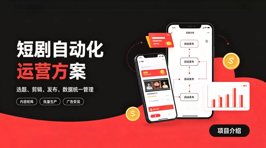 快手全自动短剧矩阵项目｜自动化分发，流量持续变现【揭秘】胖子网创胖子网创