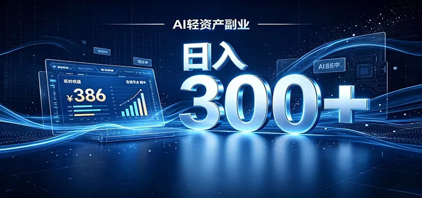 2026 AI轻资产风口，Token中转站小白可入局，日入300+胖子网创胖子网创