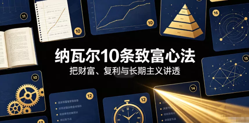 付费文章：纳瓦尔10条致富心法胖子网创胖子网创