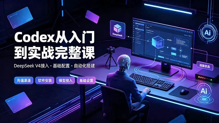 Codex从入门到实战完整课｜充值·安装·接入DeepSeek，记忆·插件·Skill·CLI·MCP全拆解胖子网创胖子网创