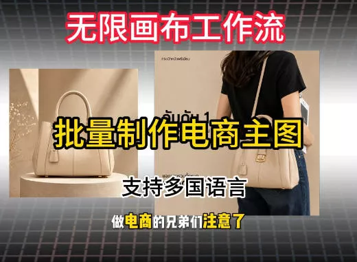 无限画布工作流搭建教程，一键电商主图批量制作，批量下载，支持多国语言胖子网创胖子网创