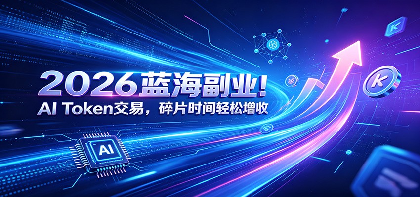 2026蓝海副业！AI Token交易，碎片时间轻松增收胖子网创胖子网创