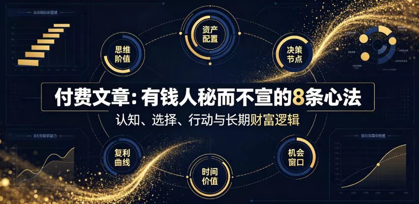 付费文章：有钱人秘而不宣的8条心法胖子网创胖子网创
