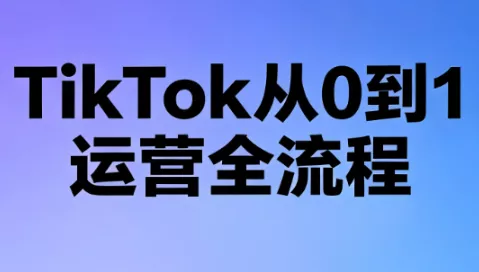 绿洲·TikTok从0到1运营全流程(更新7月)胖子网创胖子网创