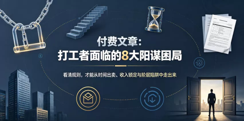 付费文章：打工者面临的8大阳谋困局胖子网创胖子网创