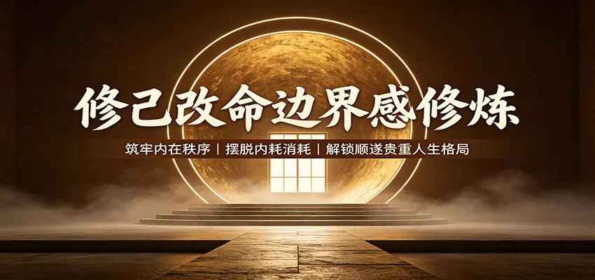 修己改命边界感修炼：筑牢内在秩序，摆脱内耗消耗，解锁顺遂贵重人生格局胖子网创胖子网创