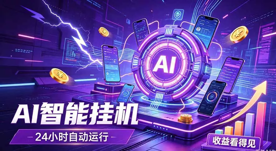 AI智能广告挂机，躺赚新模式 设备托管运行，解放双手持续变现胖子网创胖子网创