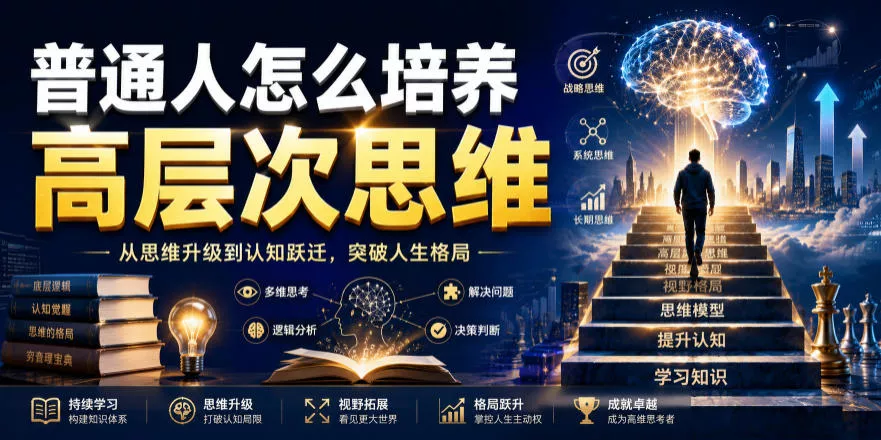 公众号付费文章：普通人怎么培养高层次思维胖子网创胖子网创