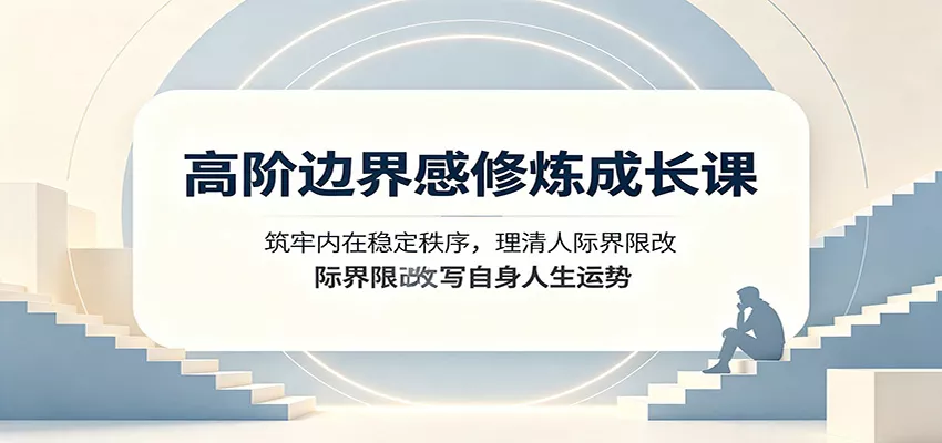 高阶边界感修炼成长课：筑牢内在稳定秩序，理清人际界限改写自身人生运势胖子网创胖子网创