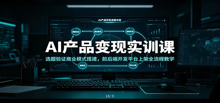 AI产品变现实训课：选题验证商业模式搭建，前后端开发平台上架全流程教学胖子网创胖子网创