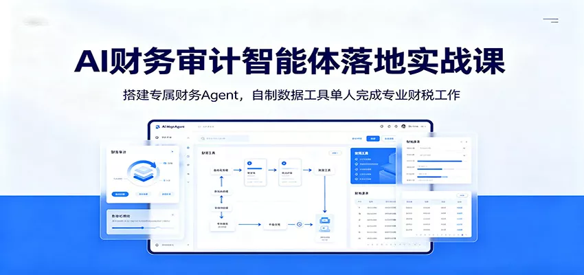 AI财务审计智能体落地实战课：搭建专属财务Agent，自制数据工具单人完成专业财税工作胖子网创胖子网创