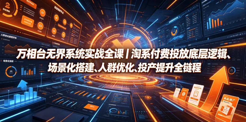 万相台无界系统实战全课|淘系付费投放底层逻辑、场景化搭建、人群优化、投产提升全链路运营教程 万相台无界系统实战全课|淘系付费投放底层逻辑、场景化搭建、人群优化、投产提升全链路运营教程