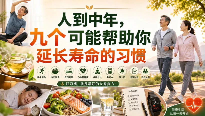 付费文章：人到中年，九个可能帮助你延长寿命的习惯胖子网创胖子网创