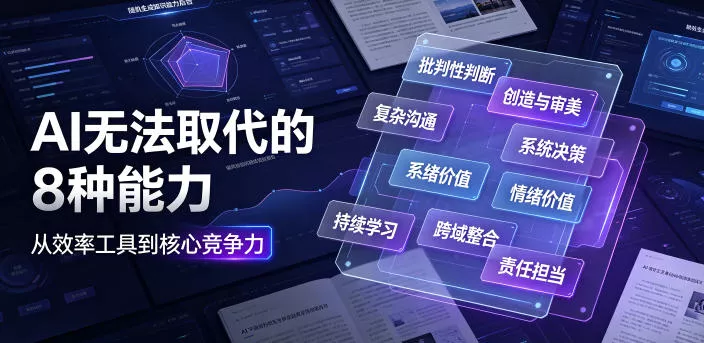 付费文章：AI无法取代的8种能力胖子网创胖子网创