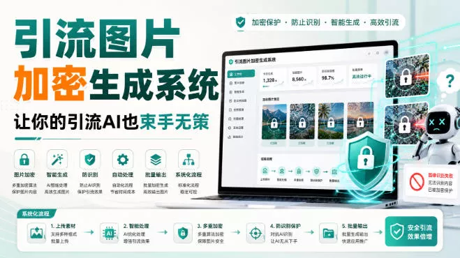 引流图片加密生成系统，让你的引流AI也束手无策胖子网创胖子网创
