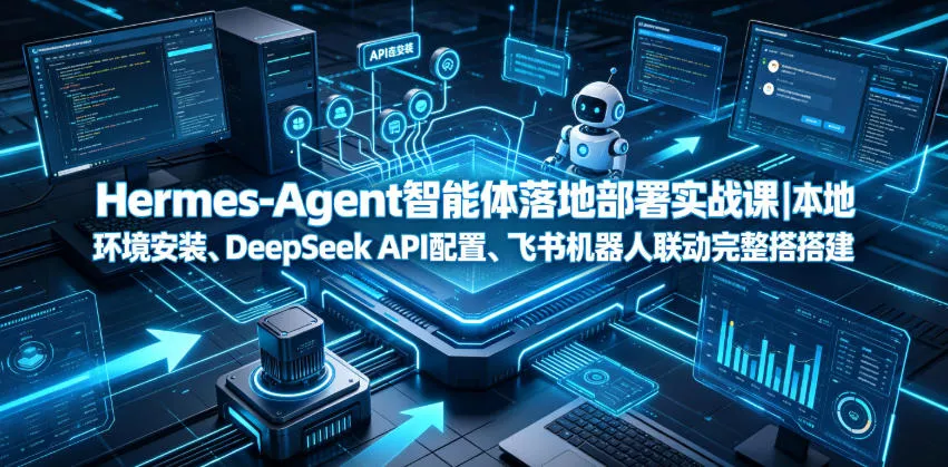 Hermes-Agent智能体落地部署实战课｜本地环境安装、DeepSeek API配置、飞书机器人联动完整搭建教程胖子网创胖子网创