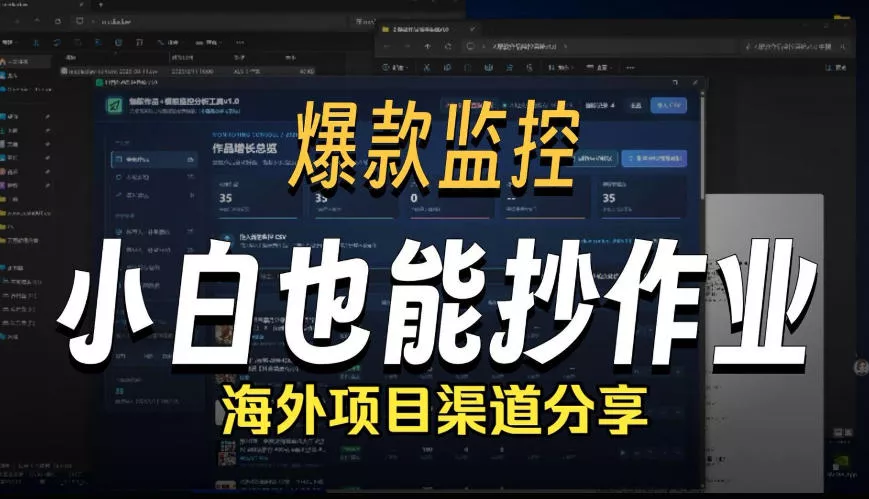 抖音爆款数据监控工具_海外网盘拉新渠道胖子网创胖子网创