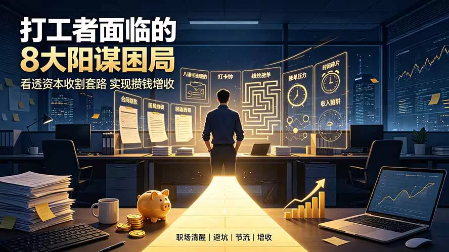 付费文章：打工者面临的8大阳谋困局，看透资本收割套路实现攒钱增收胖子网创胖子网创