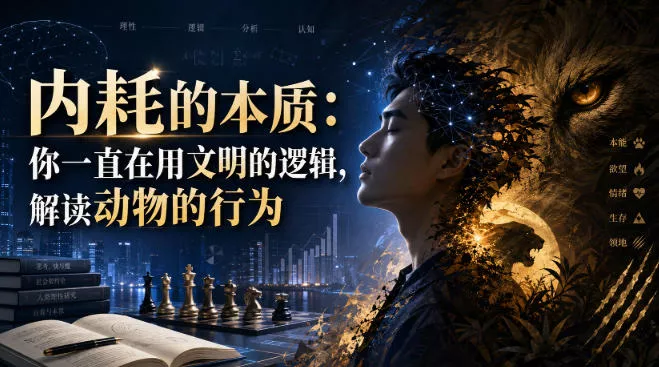 付费文章：内耗的本质：你一直在用文明的逻辑，解读动物的行为胖子网创胖子网创