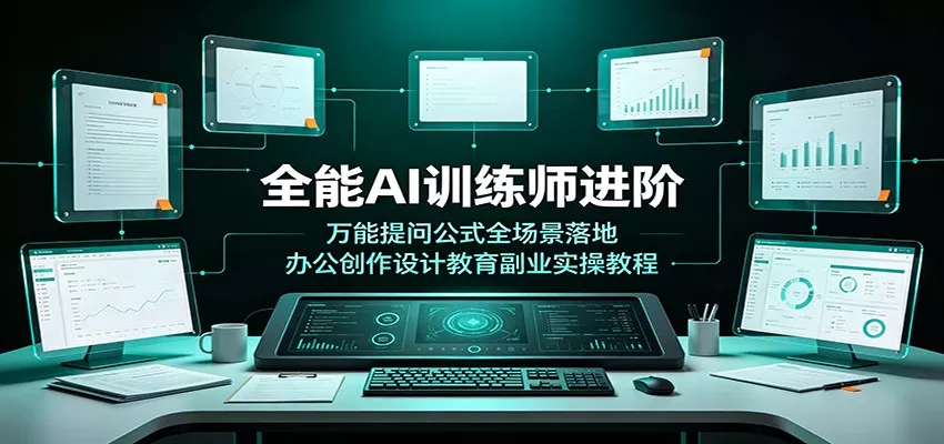 全能AI训练师进阶：万能提问公式全场景落地，办公创作设计教育副业实操教程胖子网创胖子网创