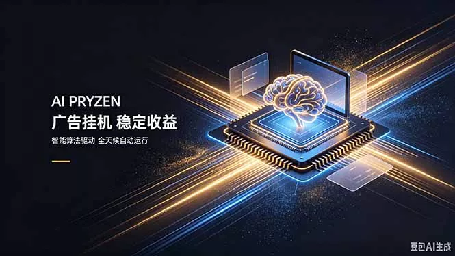 AI Pryzen 广告挂机｜24小时自动跑，日入300-500，新手零门槛胖子网创胖子网创