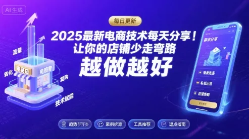 2025-2026最新电商技术每天分享，让你的店铺少走弯路，越做越好(更新26年07月)胖子网创胖子网创