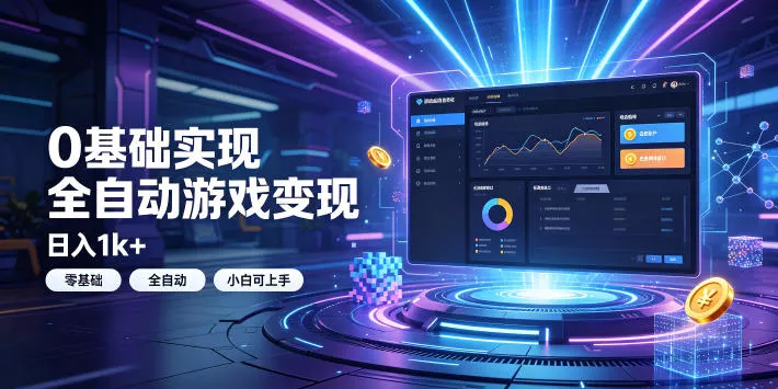 0基础实现全自动游戏变现,日入1k+,小白直接上手搞钱!【揭秘】 0基础实现全自动游戏变现,日入1k+,小白直接上手搞钱!【揭秘】