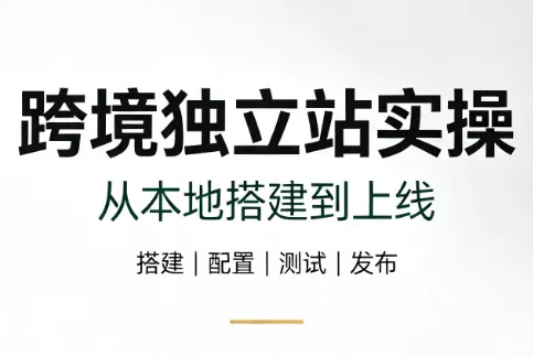 跨境独立站实操：从本地搭建到上线胖子网创胖子网创