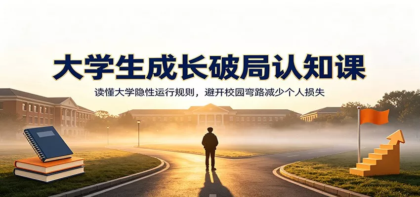 大学生成长破局认知课：读懂大学隐性运行规则，避开校园弯路减少个人损失胖子网创胖子网创