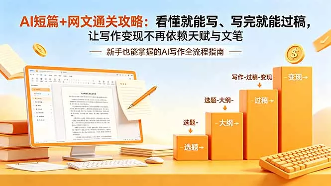 AI短篇+网文通关攻略-更新：看懂就能写、写完就能过稿，让写作变现不再依赖天赋与文笔胖子网创胖子网创